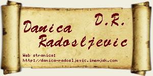 Danica Radošljević vizit kartica